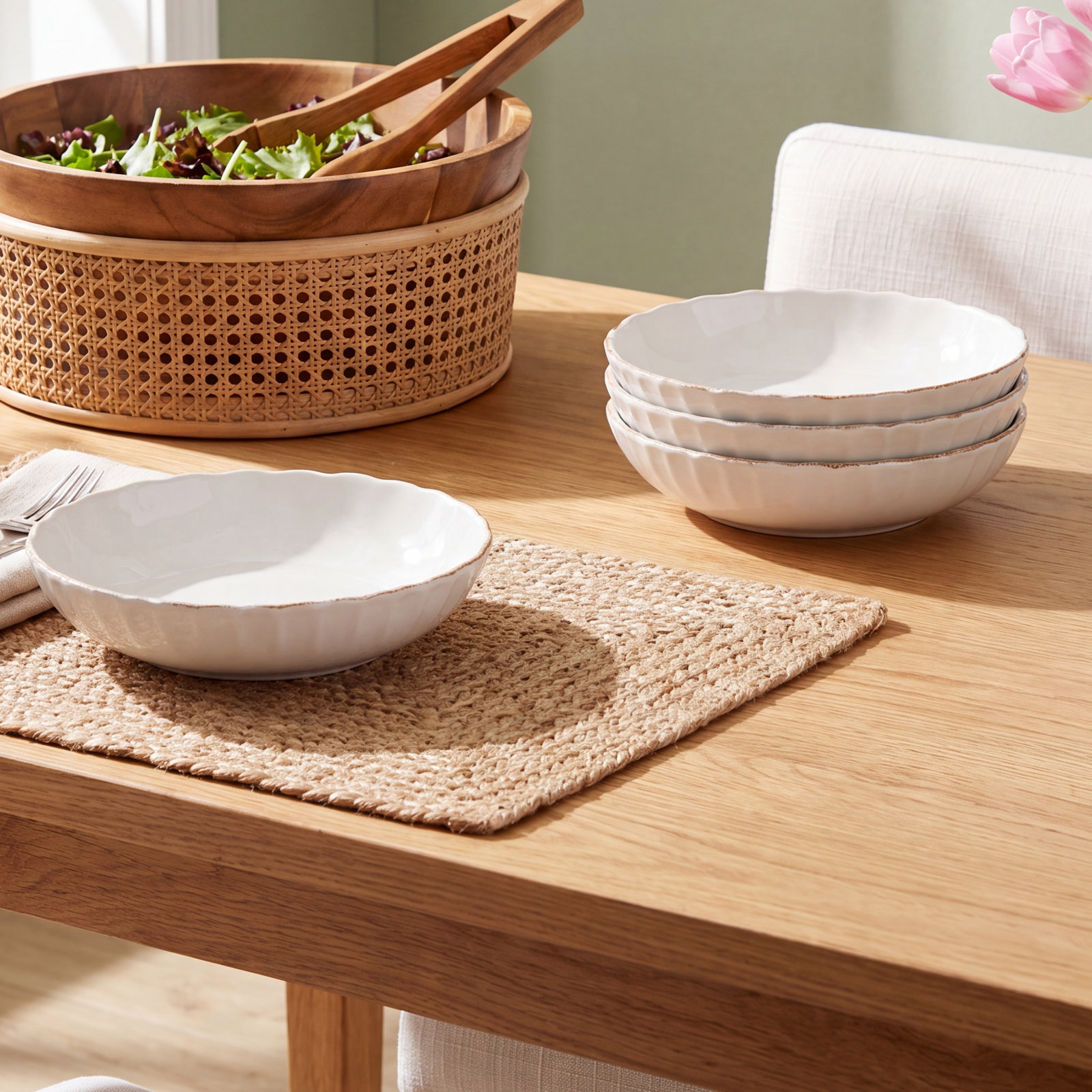French Perle Stoneware Pasta Bowl