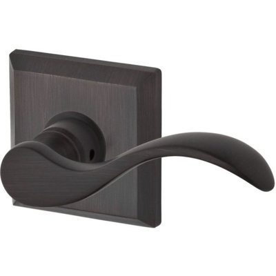 Curve Single Dummy Door Lever with Traditional Square Rose
