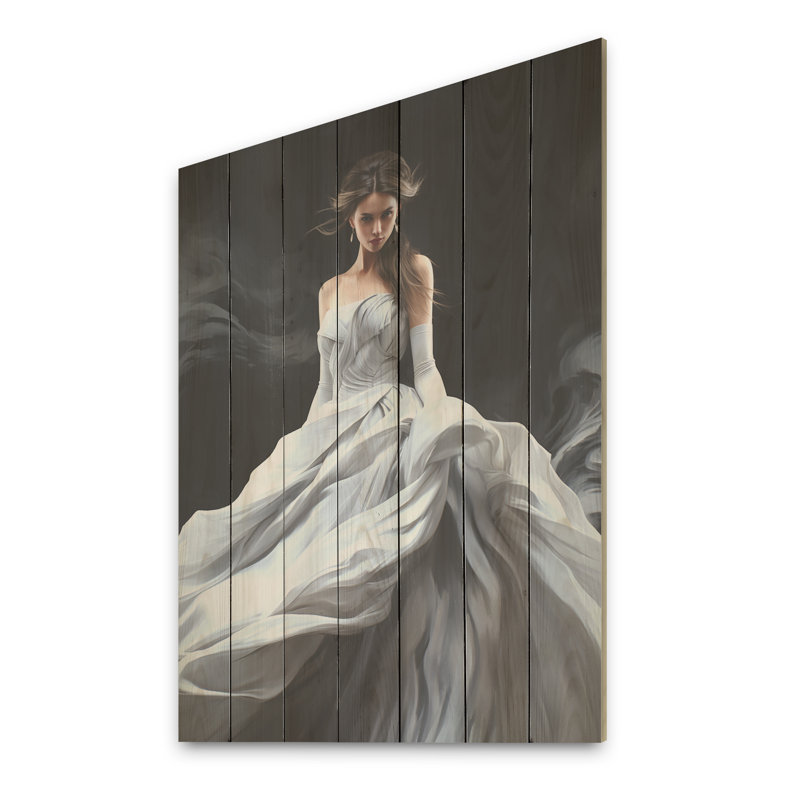 Blanc Adagio Dance Ballet - Ballet sur bois, H 32 po x l 24 po