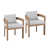 Light Grey Cushion/Teak Frame