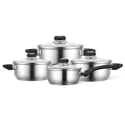 8 - Piece Stainless Steel Cookware Set