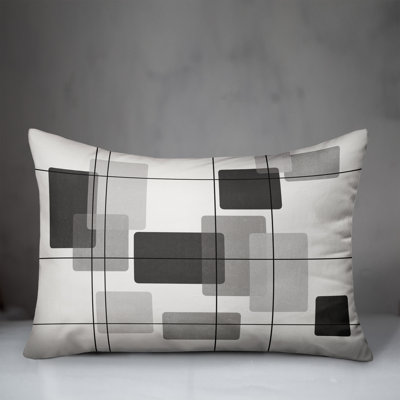 Mid-Mod Geometric Reversible Throw Pillow