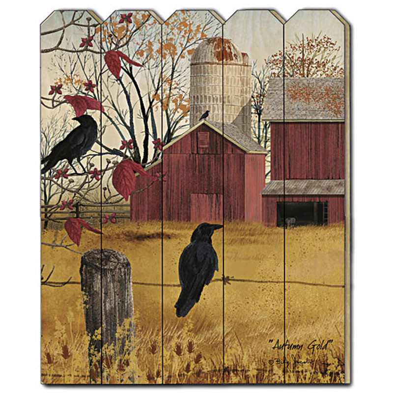 « automne gold », impression sur bois