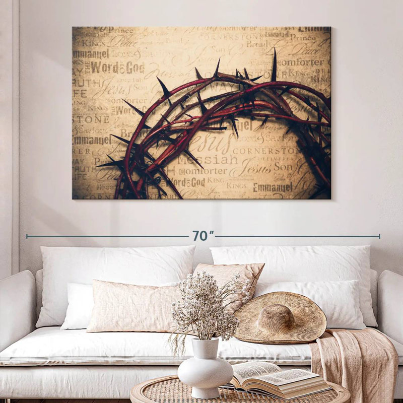 Couronne d'épines d'Adella Jesus, H 34 po x l 51 po