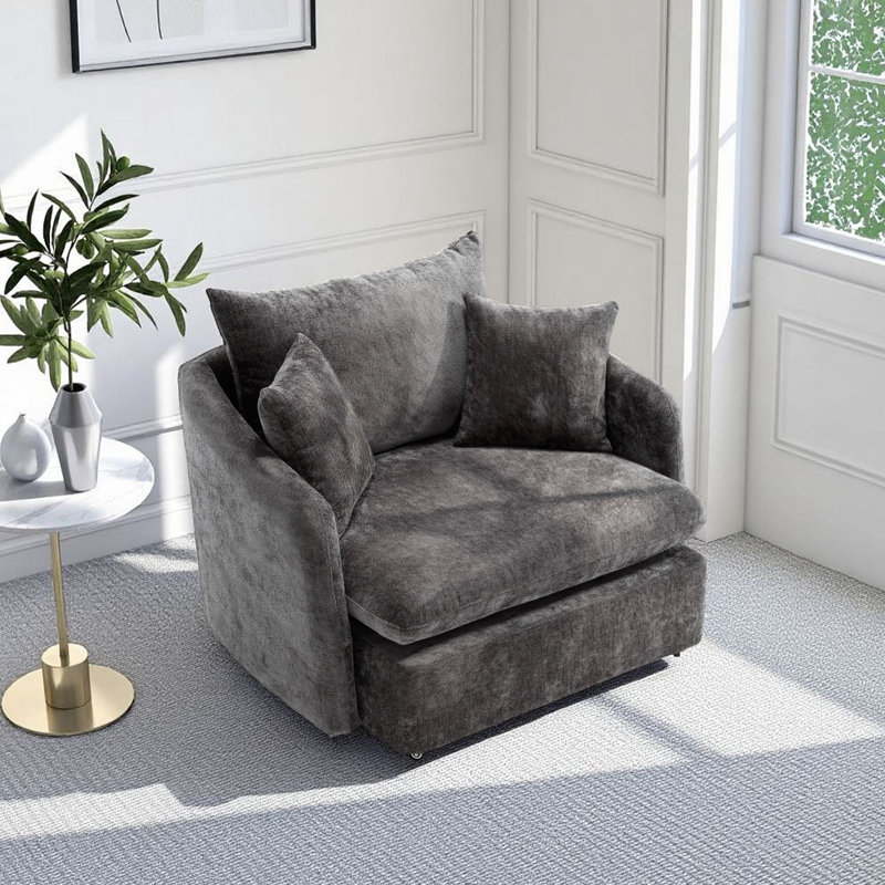 Fauteuil d'appoint 41 po, Gris foncé