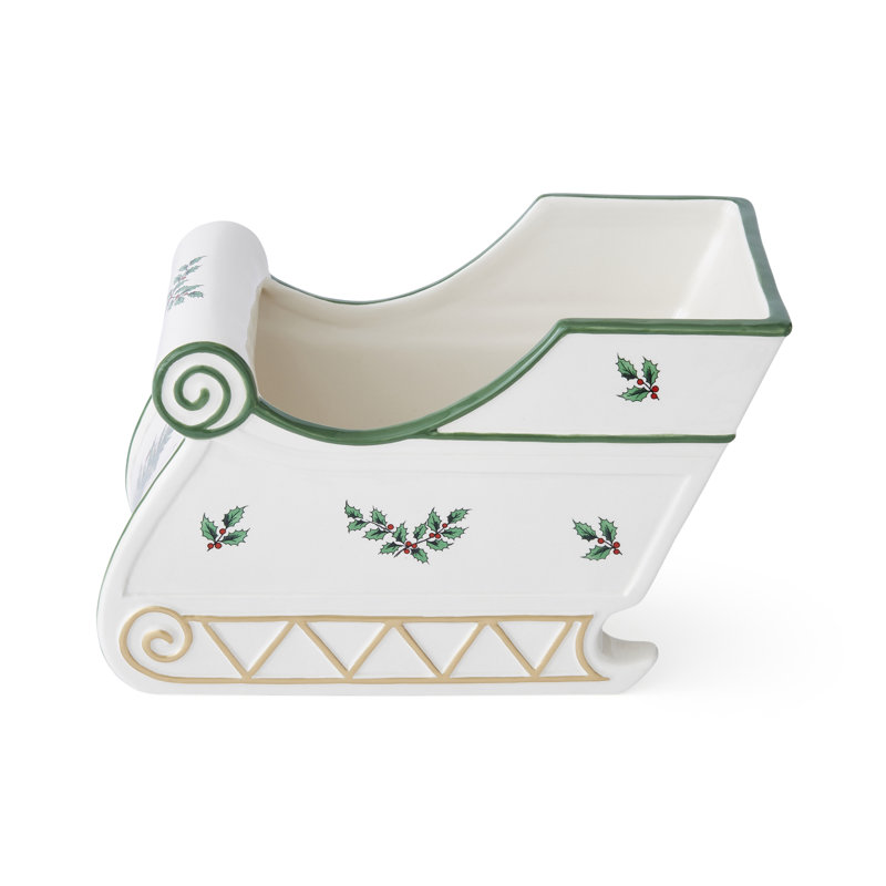 Spode Christmas Tree Figural Sleigh Centrepiece