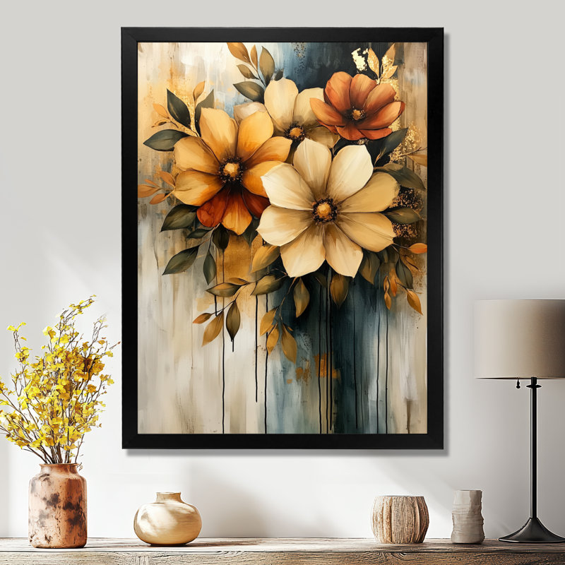 Groesbeck - Abstract Wall Decor, Noir, noir, noir, noir, 20" H x 12" W, Reproduction encadrée d'une seule photo