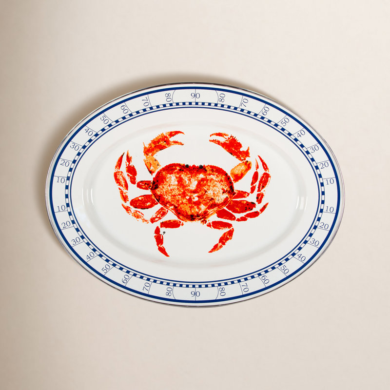 Crab House Enamelware Platter