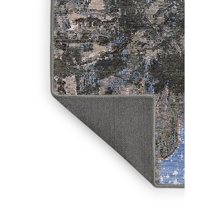 Tapis gris / bleu Boyertown, Rectangle 3 pi x 5 pi