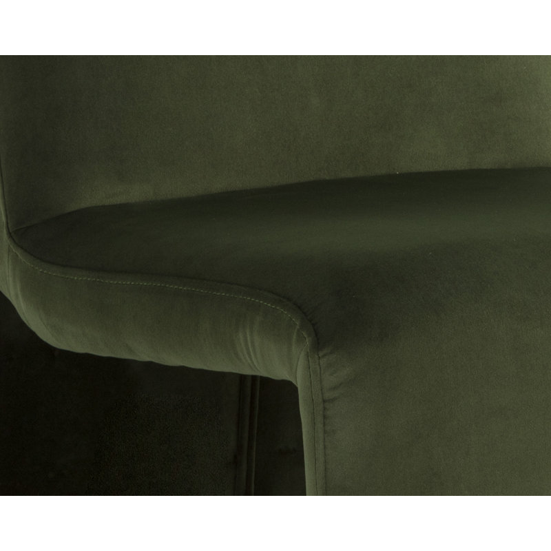 CASCATA DINING CHAIR - MARSEILLE BLACK LEATHER, Green