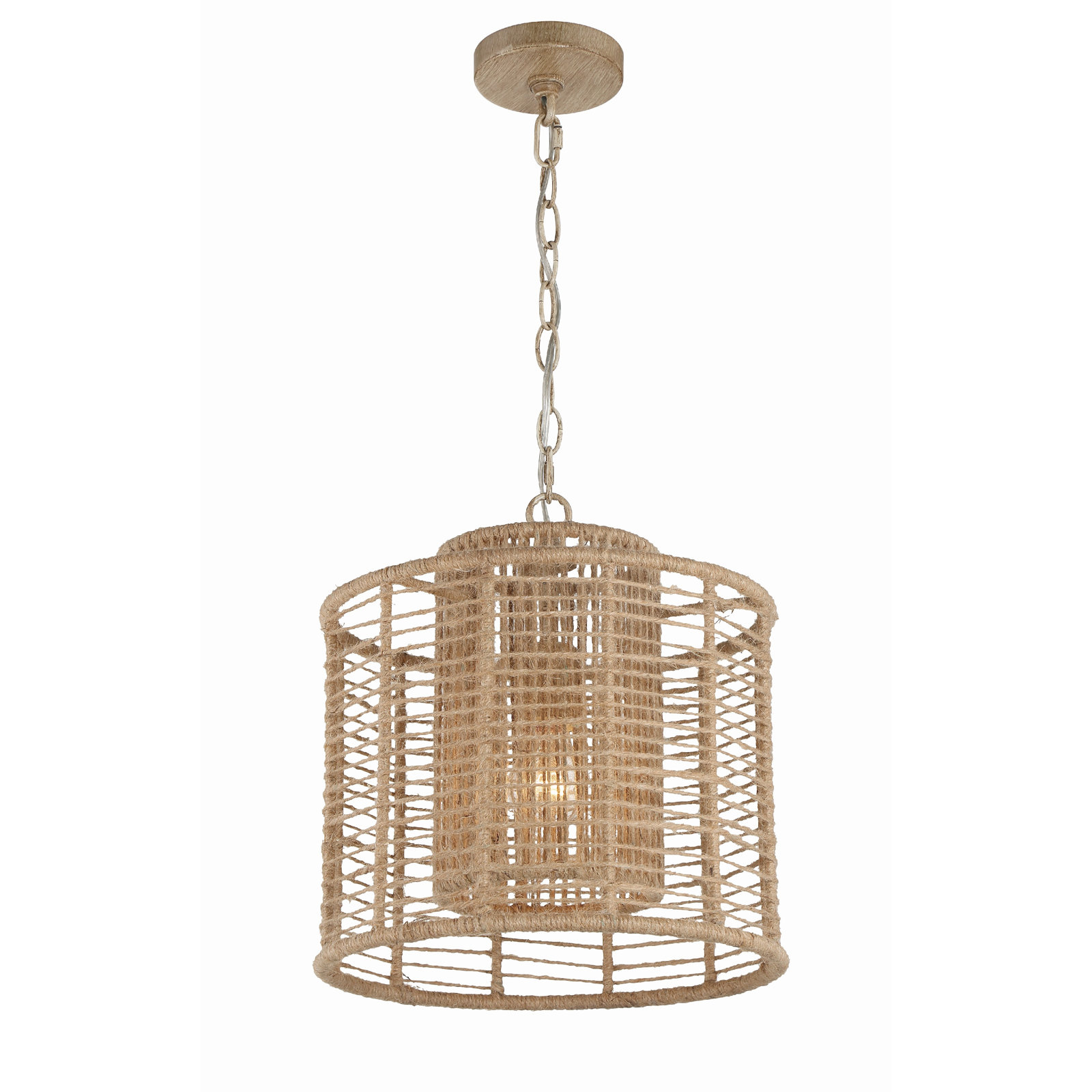 Dimmable Single Light Pendant, Burnished Silver