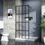 Porte de douche 34 po x 72 po avec finition noire
