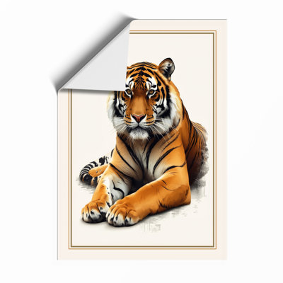 Resting Tiger Rustic - Print