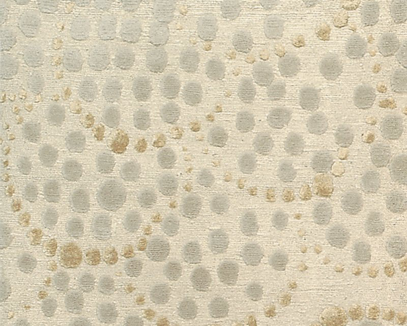 Effervescence Polka Dots Area Rug in Neutral/White, Rectangle 6' x 9'
