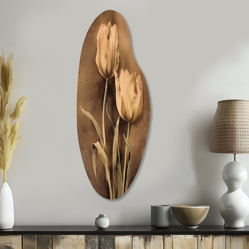Art mural en métal asymétrique Vintage, H 38 po x l 15 po