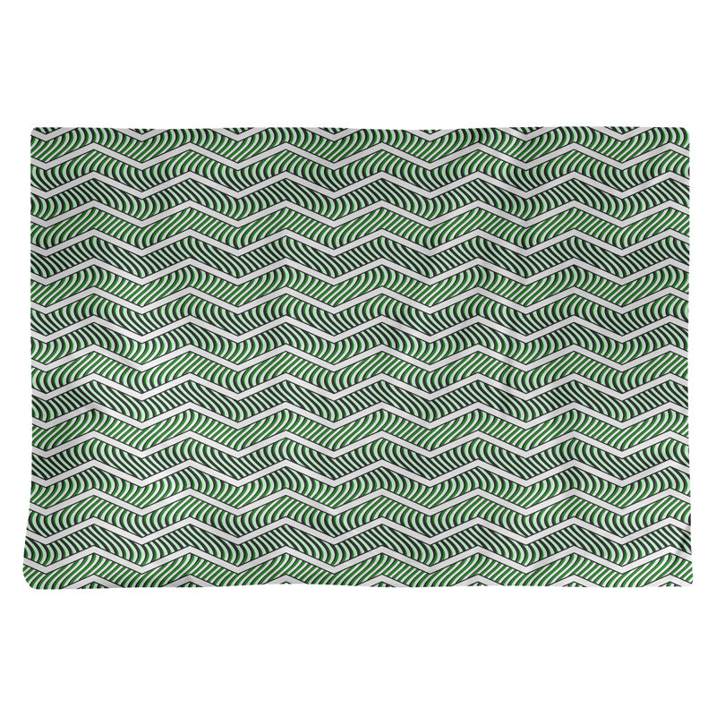 Récapitulatif de coton 18 po à chevrons ondulés Stephenie, Vert, Polyester