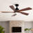 Modern Farmhouse Solid Wood Ceiling Fan With Light, Quiet DC Motor-371091127-371091122