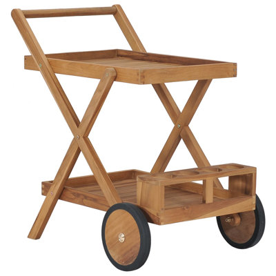 Teak Bar Cart by Latitude Run