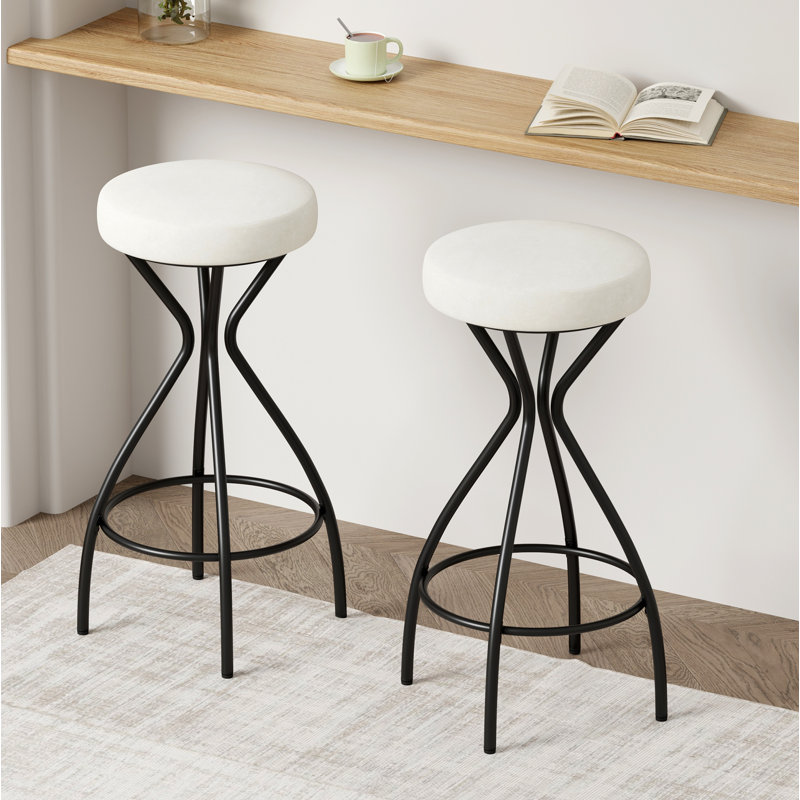 Ensemble de 2 tabourets de bar rembourrés pour les îlots de cuisine Modern