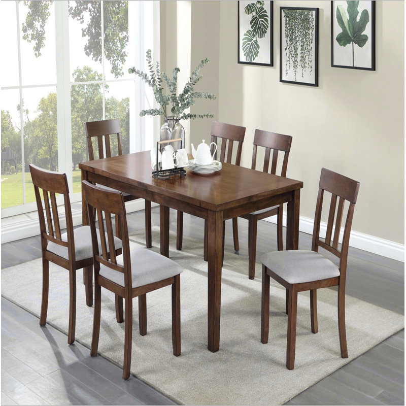Ensemble de table de salle à manger 7 pièces Transitional Style