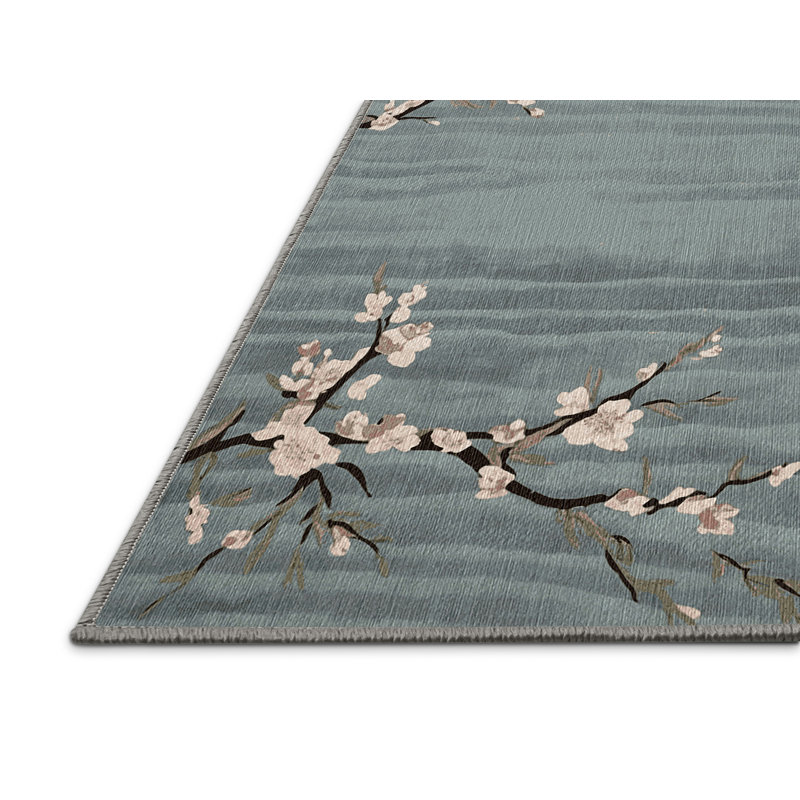 Machine Washable Grey Area Rug, Square 8'