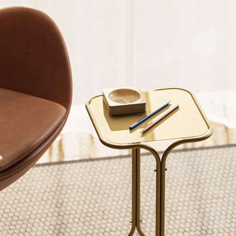 Glorias End Table, Gold, Gold