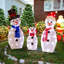 Décoration de Noël en forme de famille de bonhomme de neige en 2 dimensions