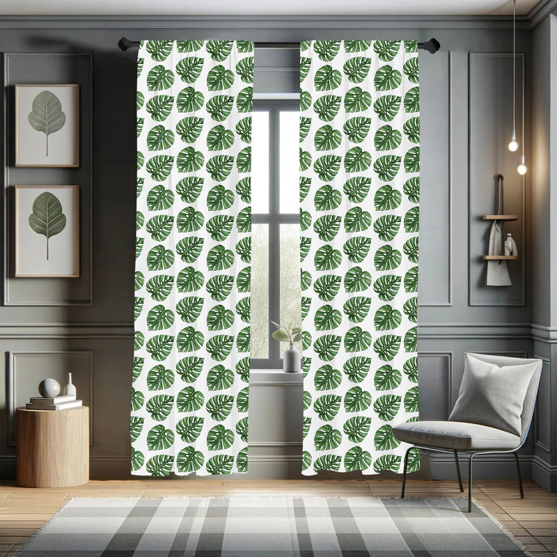 Ambesonne Polyester Room Darkening Curtain Pair (Set of 2)