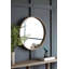 Miroir rond en bois, miroir mural