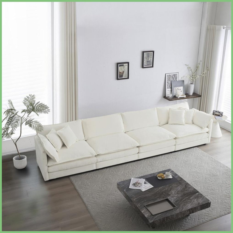 Canapé modulaire 4 places Modern, Blanc