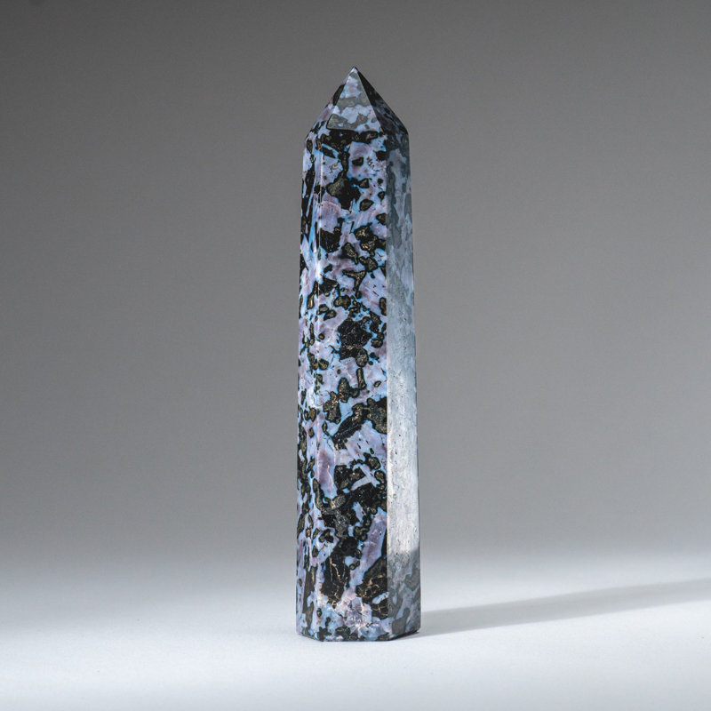 Genuine Polished Indigo Gabbro Point from Madagascar (0.88 Lbs)