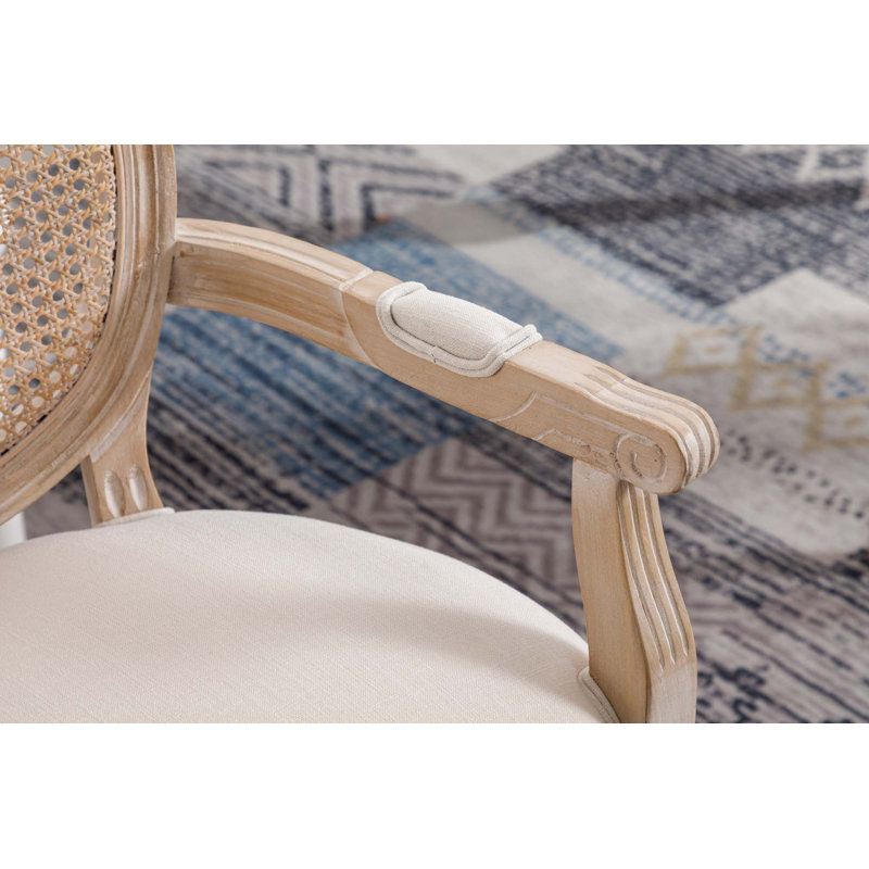 Chaise de salle à manger rembourrée French Vintage