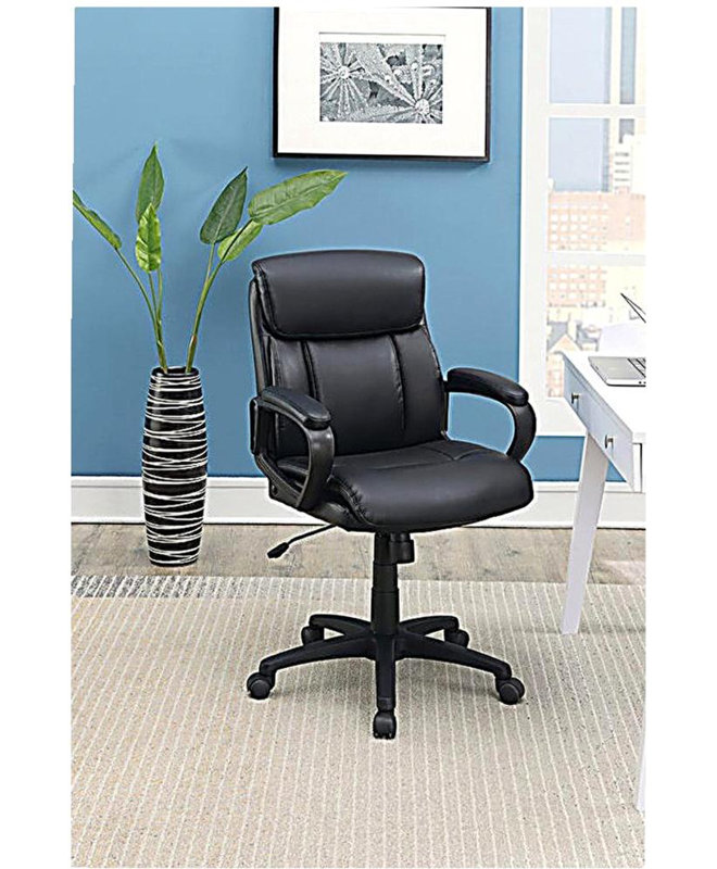 Classic Look Extra Padded Cushioned Relax 1pc Office Chair Home Work Relax Black Colour