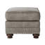 Similicuir gris avec structure en bois - Siège mi-ferme, rectangulaire, sans dossier, traditionnel, garniture cloutée, plateau revêtu de pierre essentielle, mi-ferme