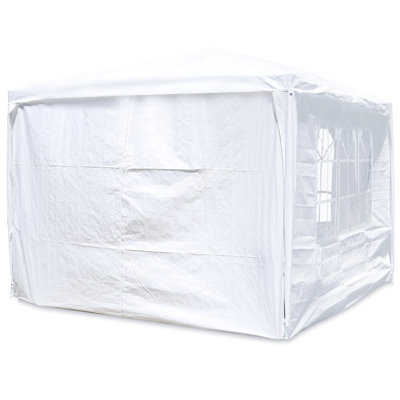 100 Sq. Ft. Outdoor Tent With 4 Detachable Walls - Rust- Frame Party Gazebo Water- Fabric And Removable