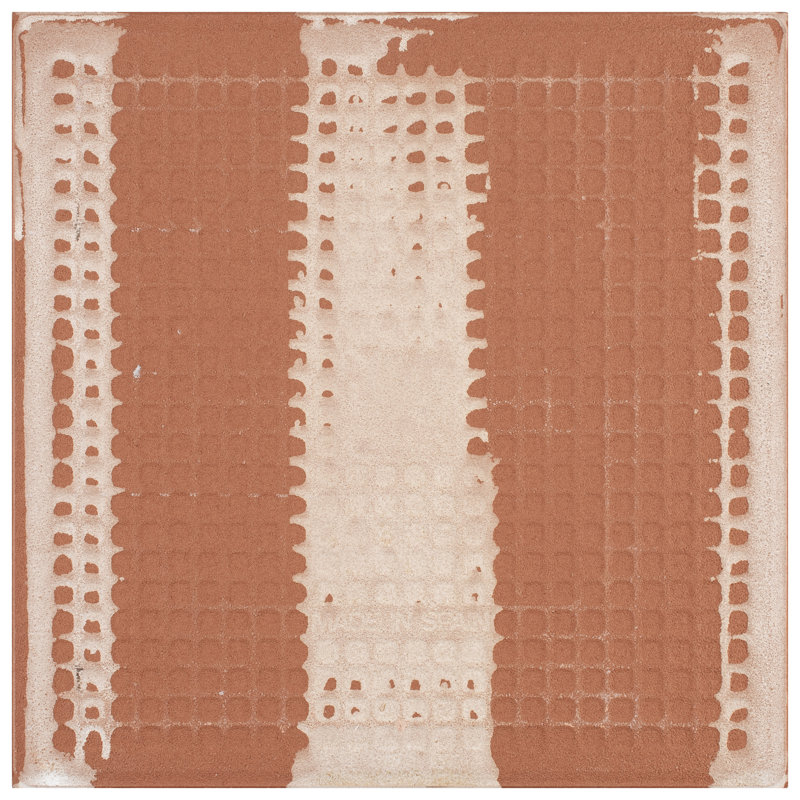 Sevillano Giralda 8" x 8" Ceramic Patterned Tile, Light Gray/White