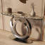 Console en acier inoxydable brossé 39,37 po-618498497