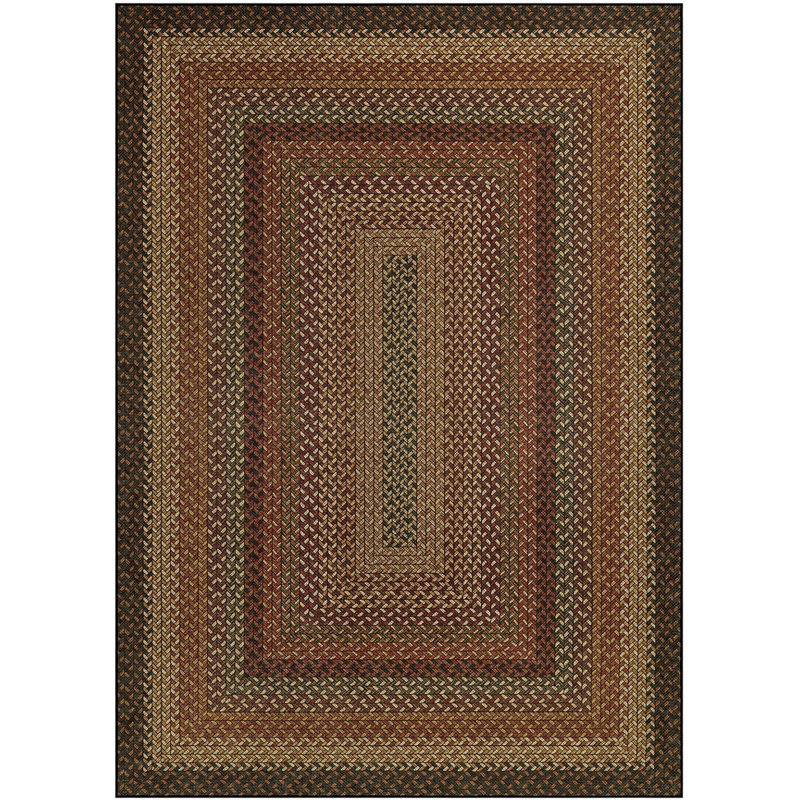 Tapis d'extérieur en jute, lavable à la machine et antidérapant, Rectangle 5' x 7'