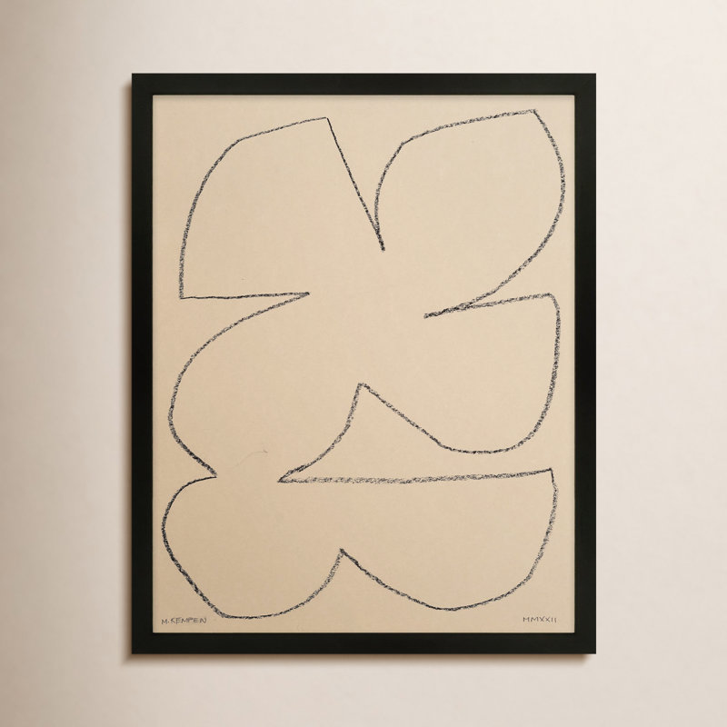 Outlines 4 Print by Michael Kempen, 25" H x 20" W x 1.25" D, Black 