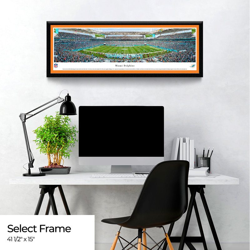 Miami Dolphins - reproduction de photo panoramique sur papier, Cadre Sellect
