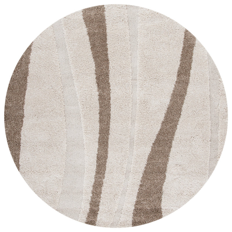 Tapis à poils longs Esmeray Florida, Rond 6 pi 7 po