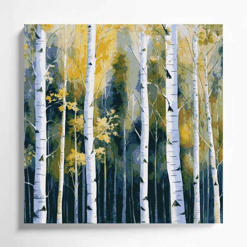 "Watercolor Botanical 87", art mural sur toile beige, H 16 po x l 16 po