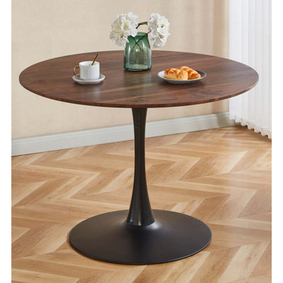 Round Table, Modern Dining Table, Dining Table,MDF Top And Steel Base Tulip Round Kitchen Table,Kitchen Table, Mid Century Coffee Table For Living Room, Oval Dining Table