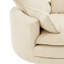 Chaise pivotante 360 °, revêtement en velours côtelé beige, coussin double couche à assise profonde, coussins confortables ronds et rembourrés, revêtement-190806678