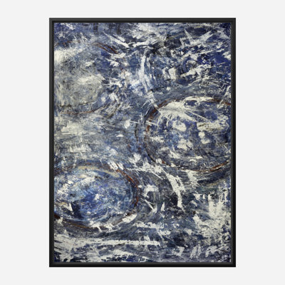 Big Blue On Giclee Canvas Hand Embellished Art