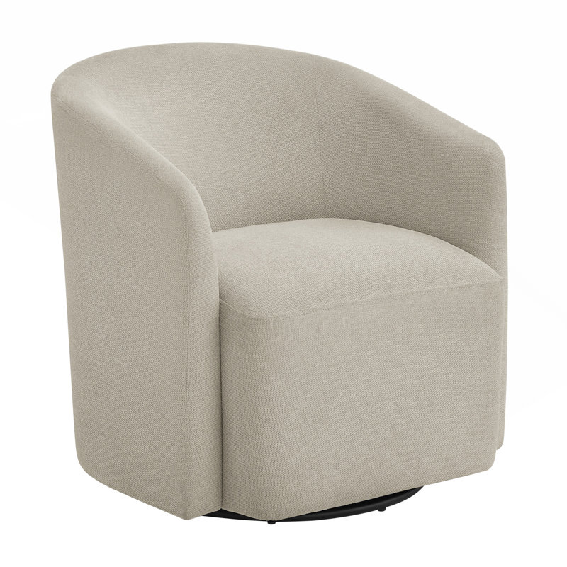 Sea Oat Swivel Barrel Chair, Grey