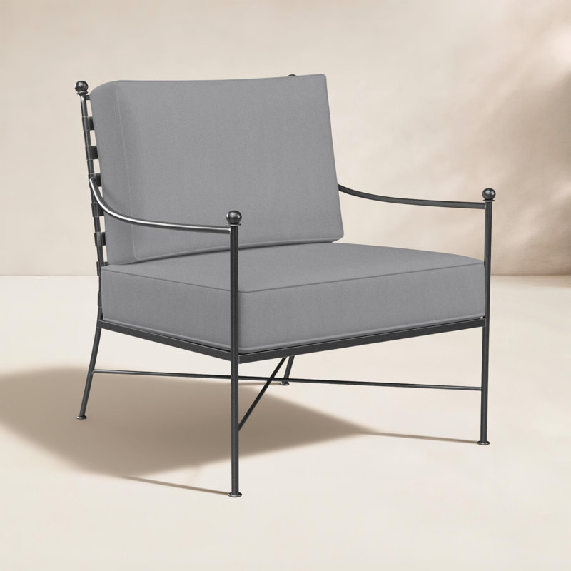 Lucier Outdoor Lounge Chair , Sunbrella® Cushions Included, Canvas Granite Sunbrella® Canvas