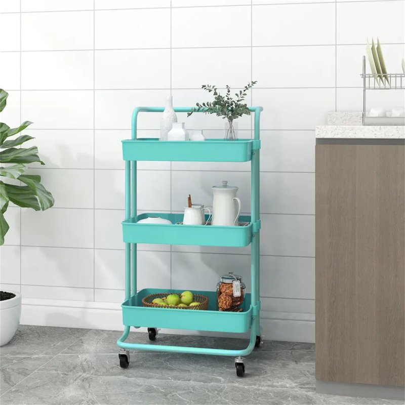 Peterkin Kitchen Cart, Turquoise