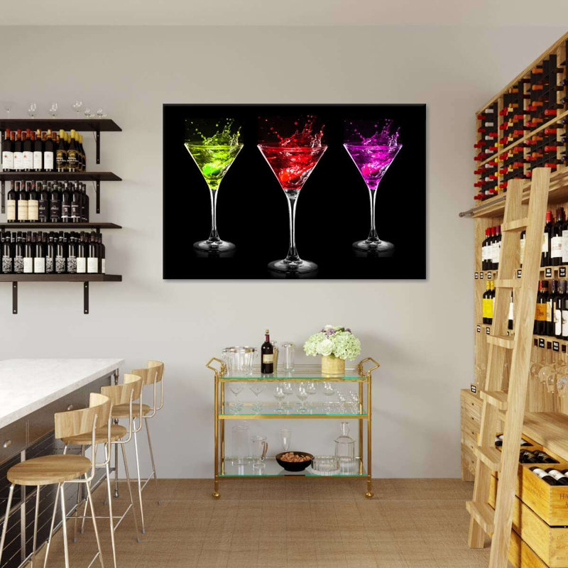 " Flashy Martinis " by SodaPopArt, 8" H x 12" W x 1" D