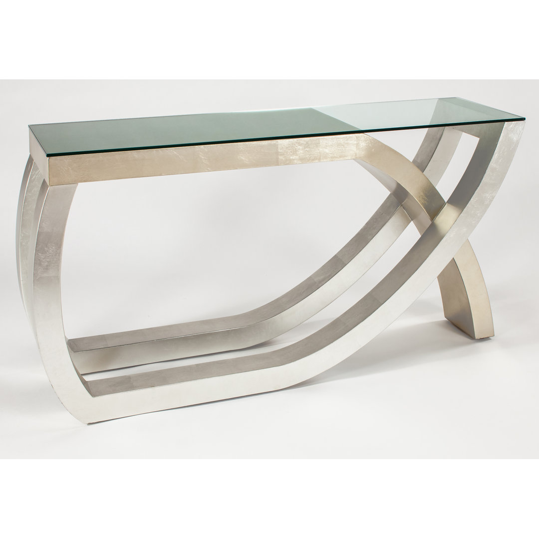60'' Glass Top Console Table Artmax
